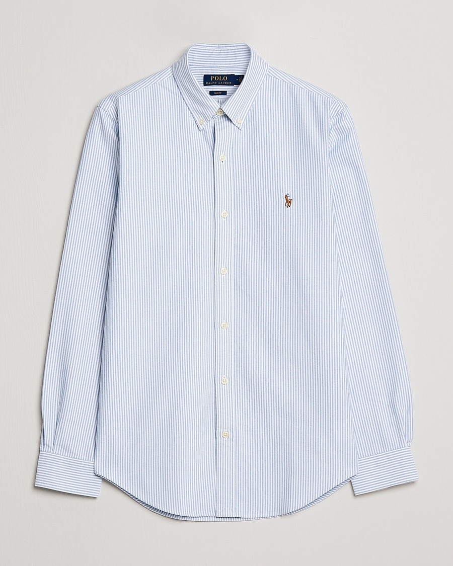 Men | Casual | Polo Ralph Lauren | Slim Fit Shirt Oxford Stripes Blue