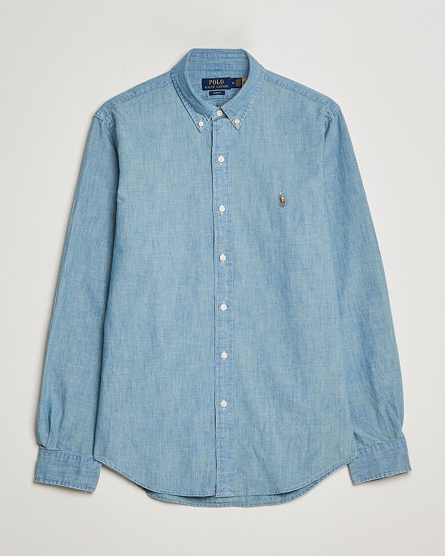 Men | Casual | Polo Ralph Lauren | Slim Fit Chambray Shirt Washed