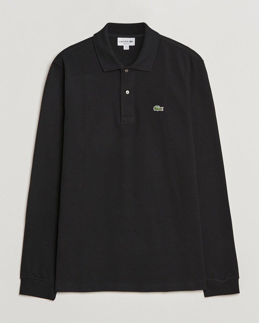 Lacoste Original Long Sleeve Polo Piké Black – Black