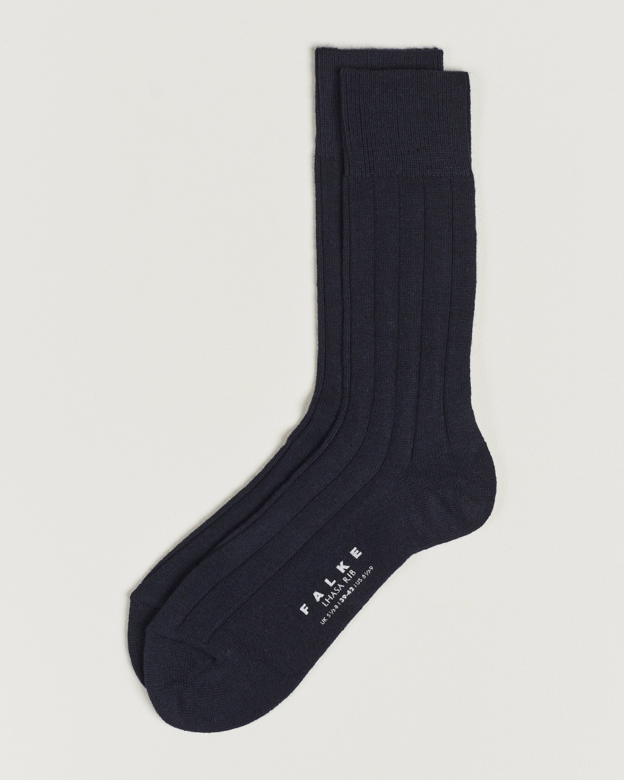 Men | Everyday Socks | Falke | Lhasa Cashmere Socks Dark Navy