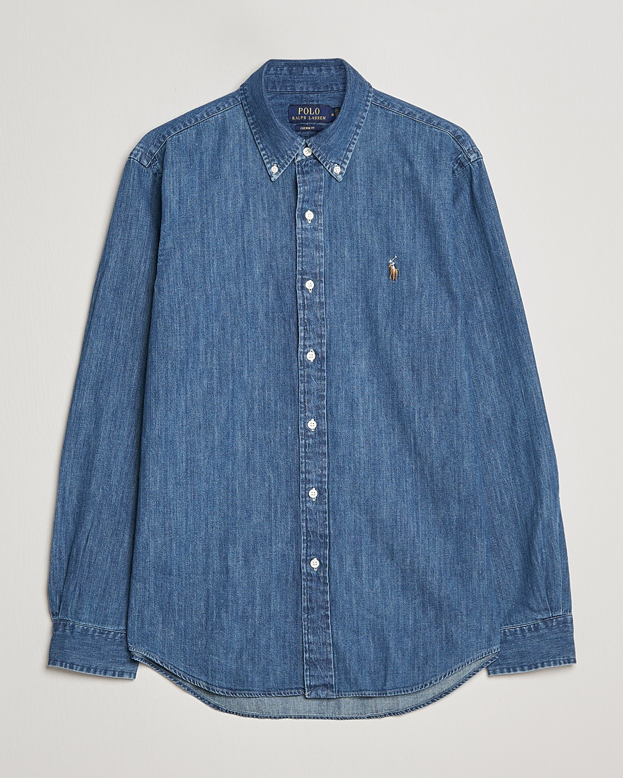 Polo Ralph Lauren Custom Fit Shirt Denim Dark Wash – Blue