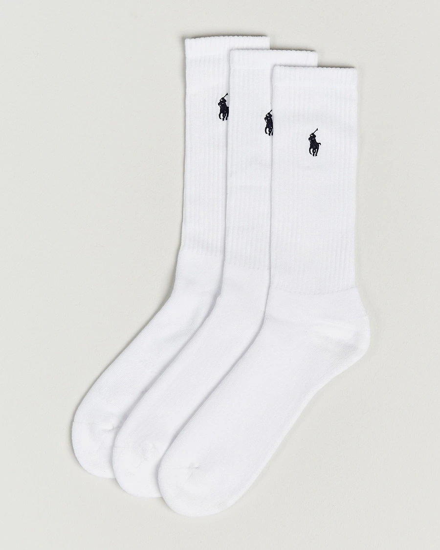 Men | World of Ralph Lauren | Polo Ralph Lauren | 3-Pack Crew Sock White