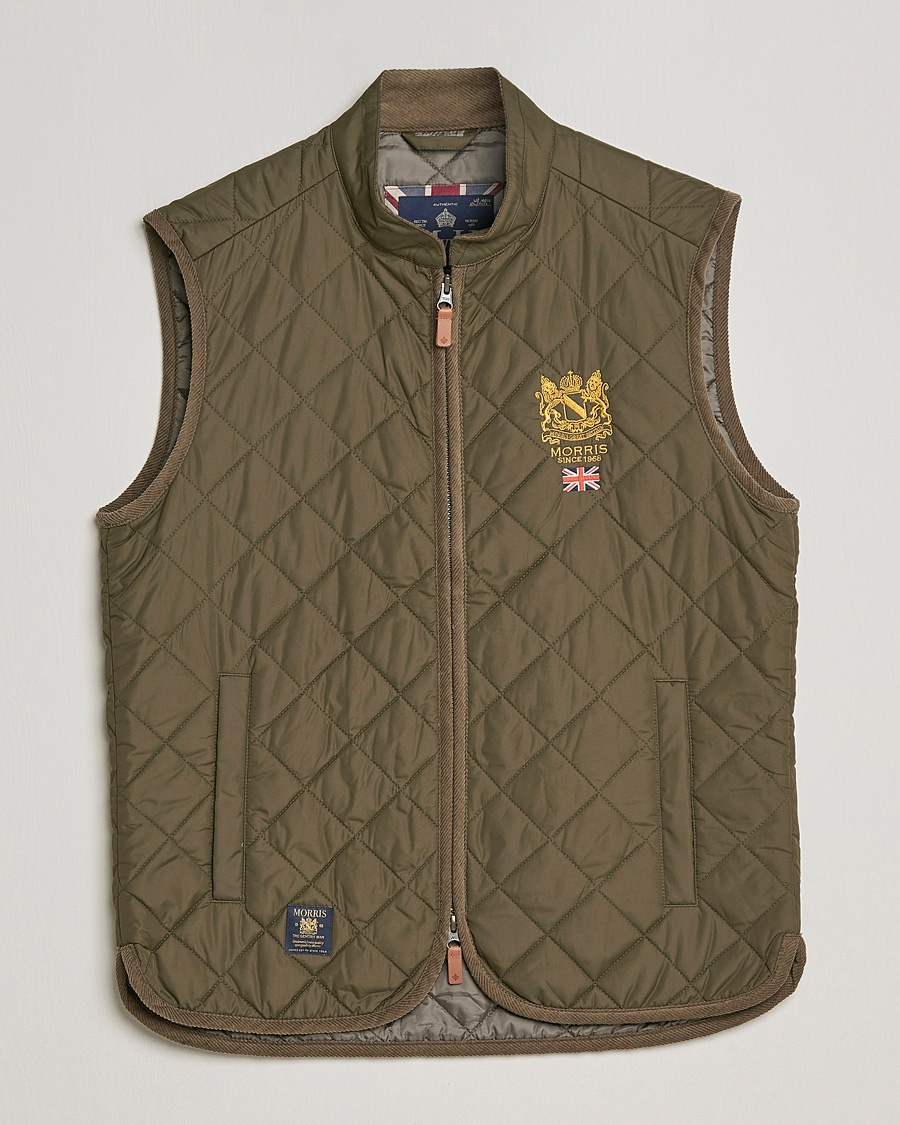 Morris Trenton Quilted Vest Olive – Green