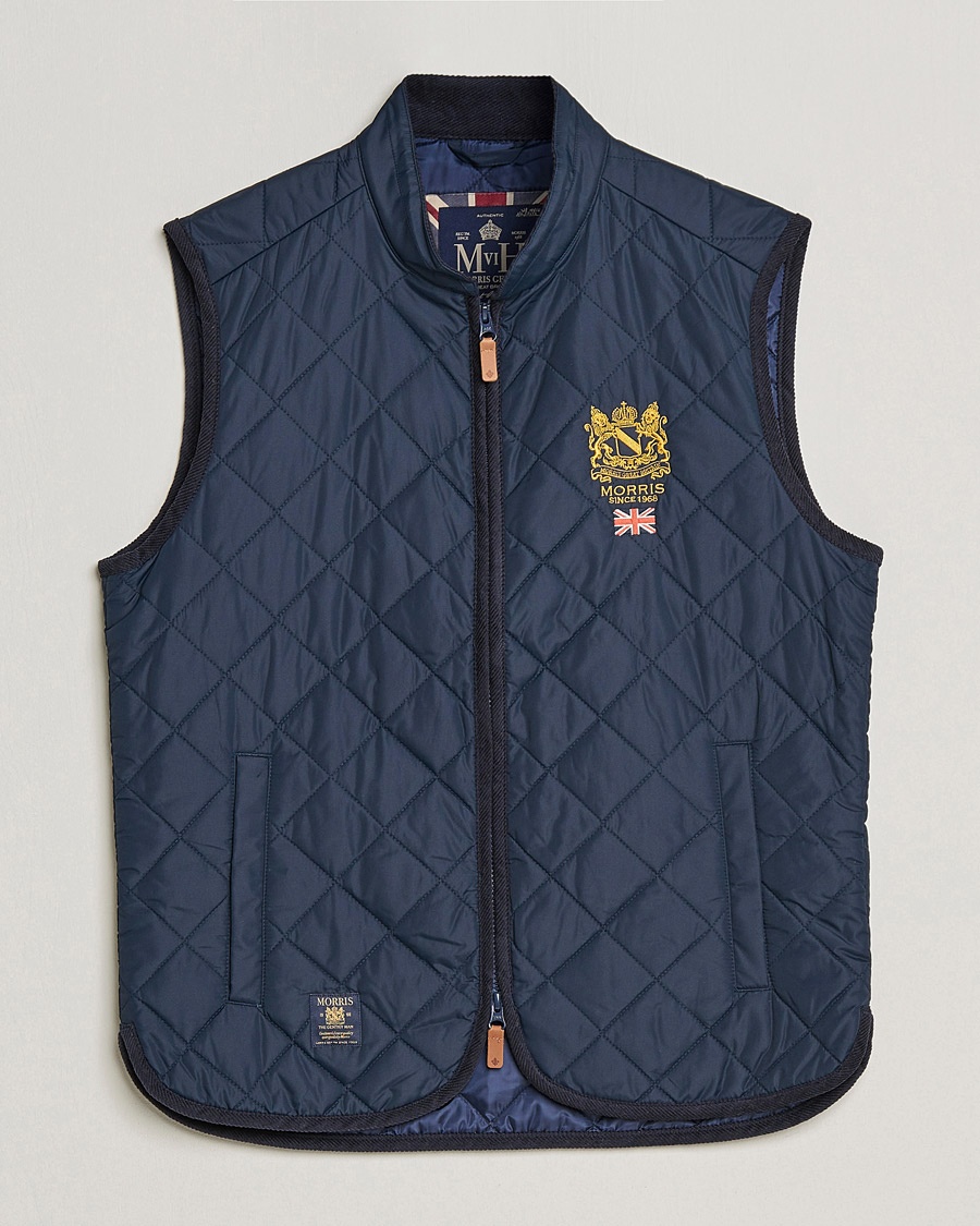 Morris Trenton Quilted Vest Old Blue – Blue