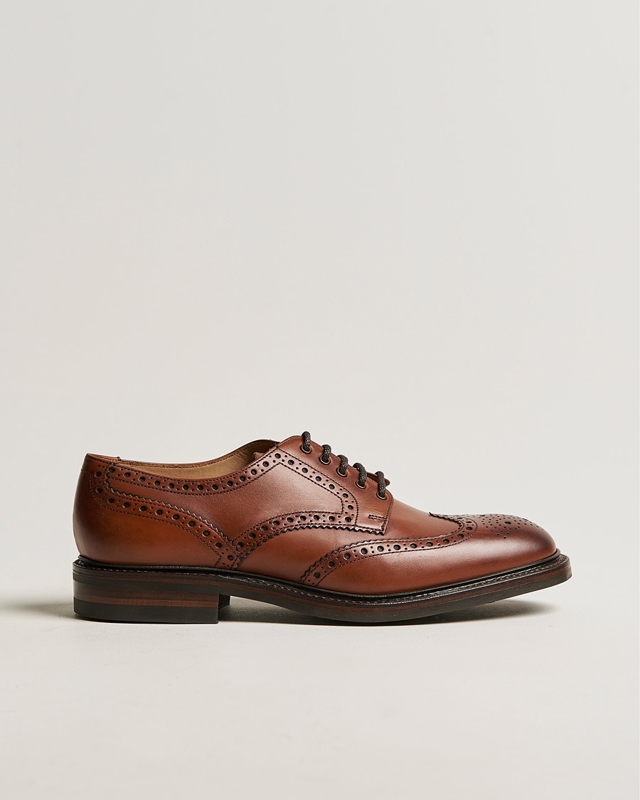 Loake 1880 Chester Brogue Mahogany Burnished Calf – Brown