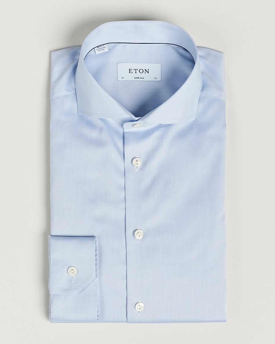Men | Eton | Eton | Super Slim Fit Shirt Blue