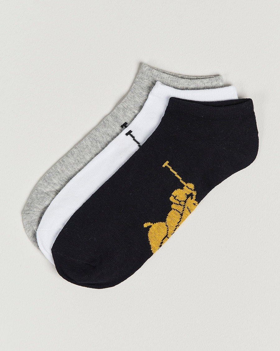 Men | World of Ralph Lauren | Polo Ralph Lauren | 3-Pack Sneaker Sock Grey/White/Black
