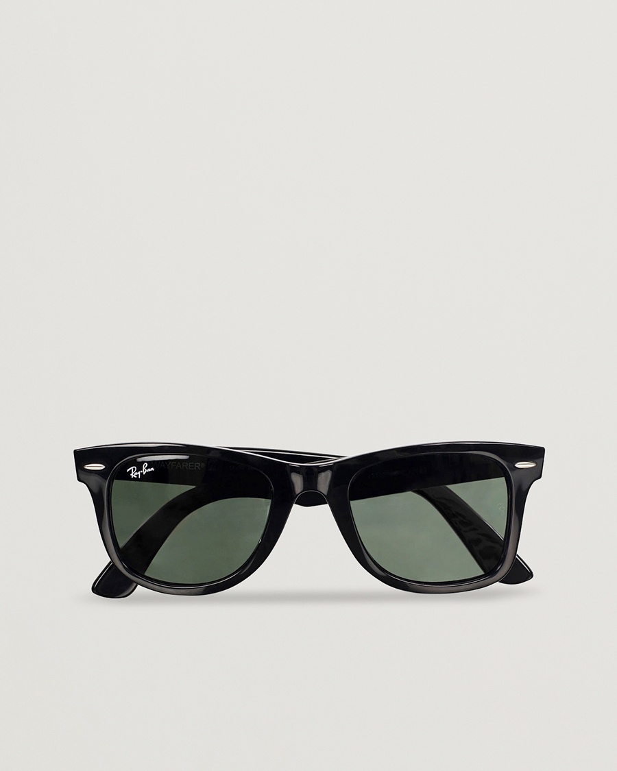 Ray-Ban Original Wayfarer Sunglasses Black/Crystal Green – Black