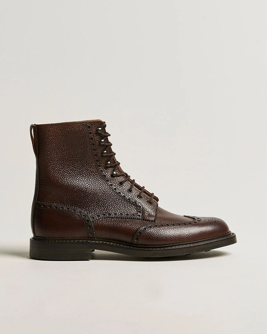 Men | Crockett & Jones | Crockett & Jones | Islay Boot Dark Brown Grained Calf