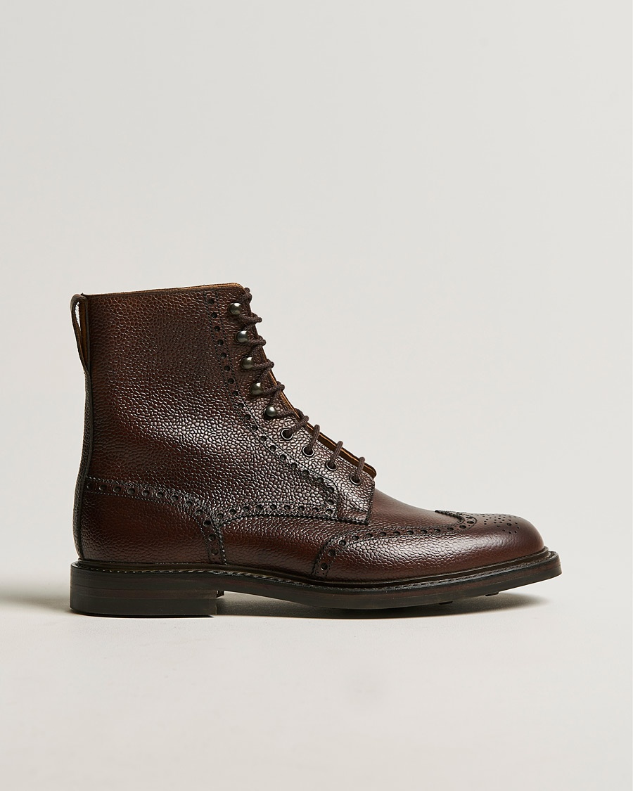 Crockett & Jones Islay Boot Dark Brown Grained Calf – Brown