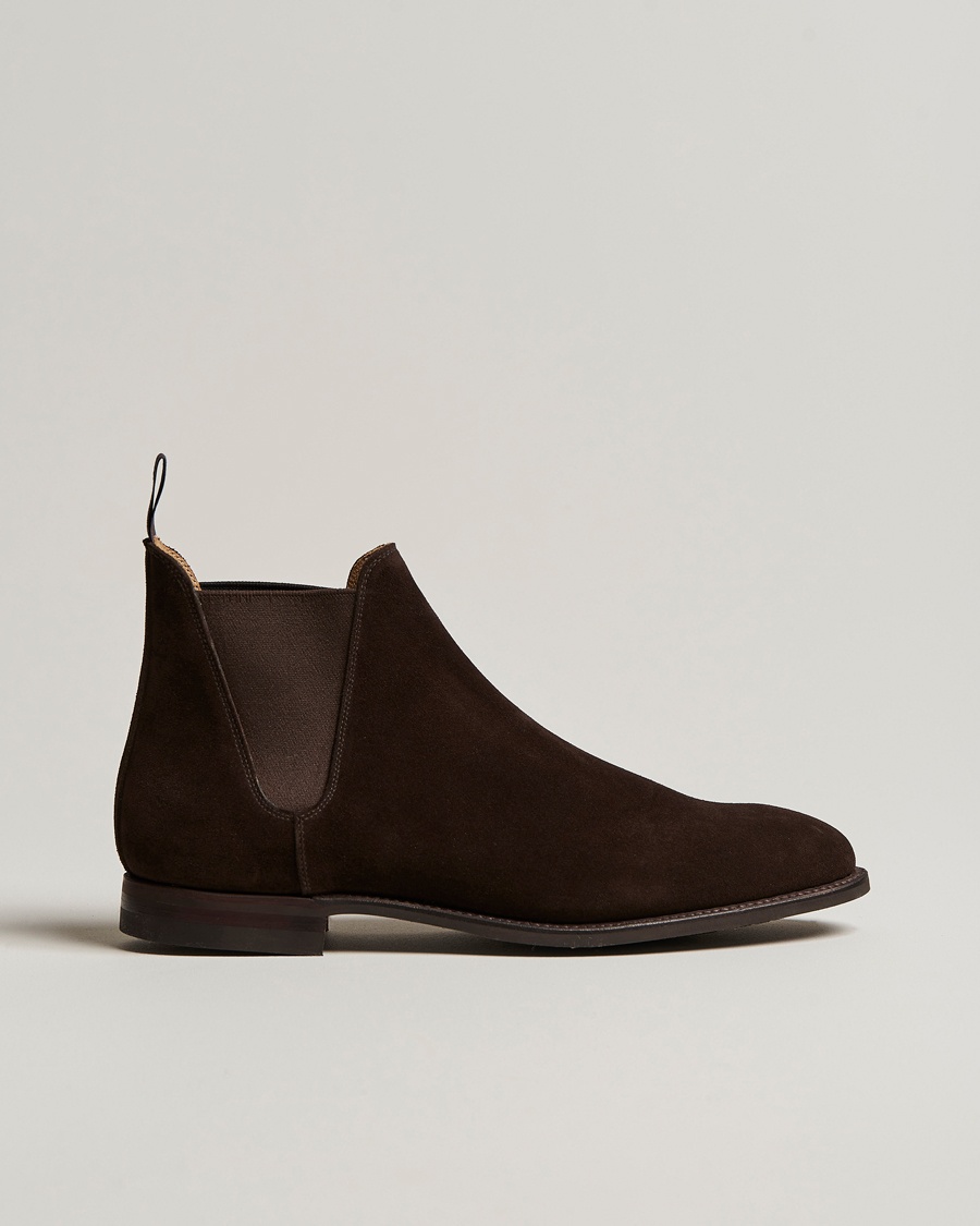 Crockett & Jones Chelsea 8 Boot Dark Brown Suede – Brown