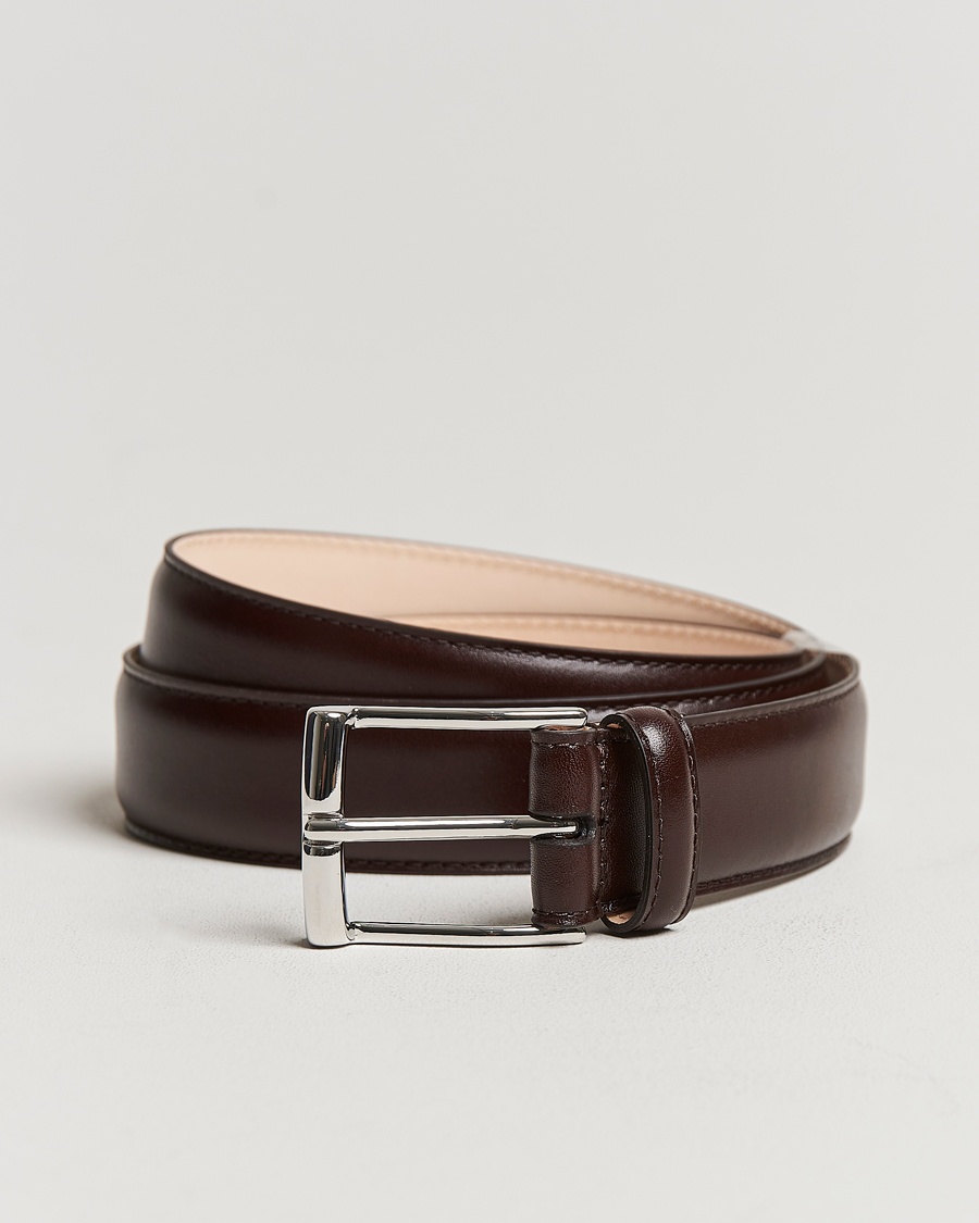 Crockett & Jones Belt 3,2 cm Dark Brown Calf – Brown