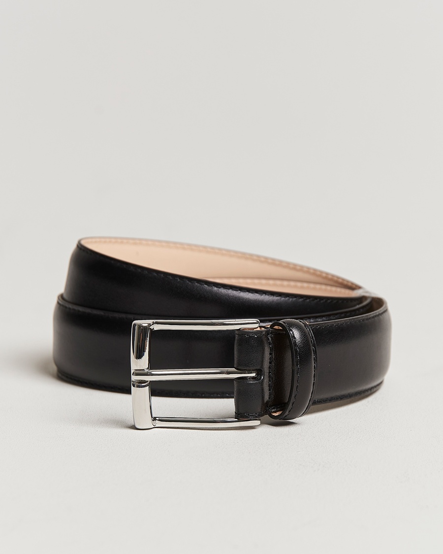 Crockett & Jones Belt 3,2 cm Black Calf – Black