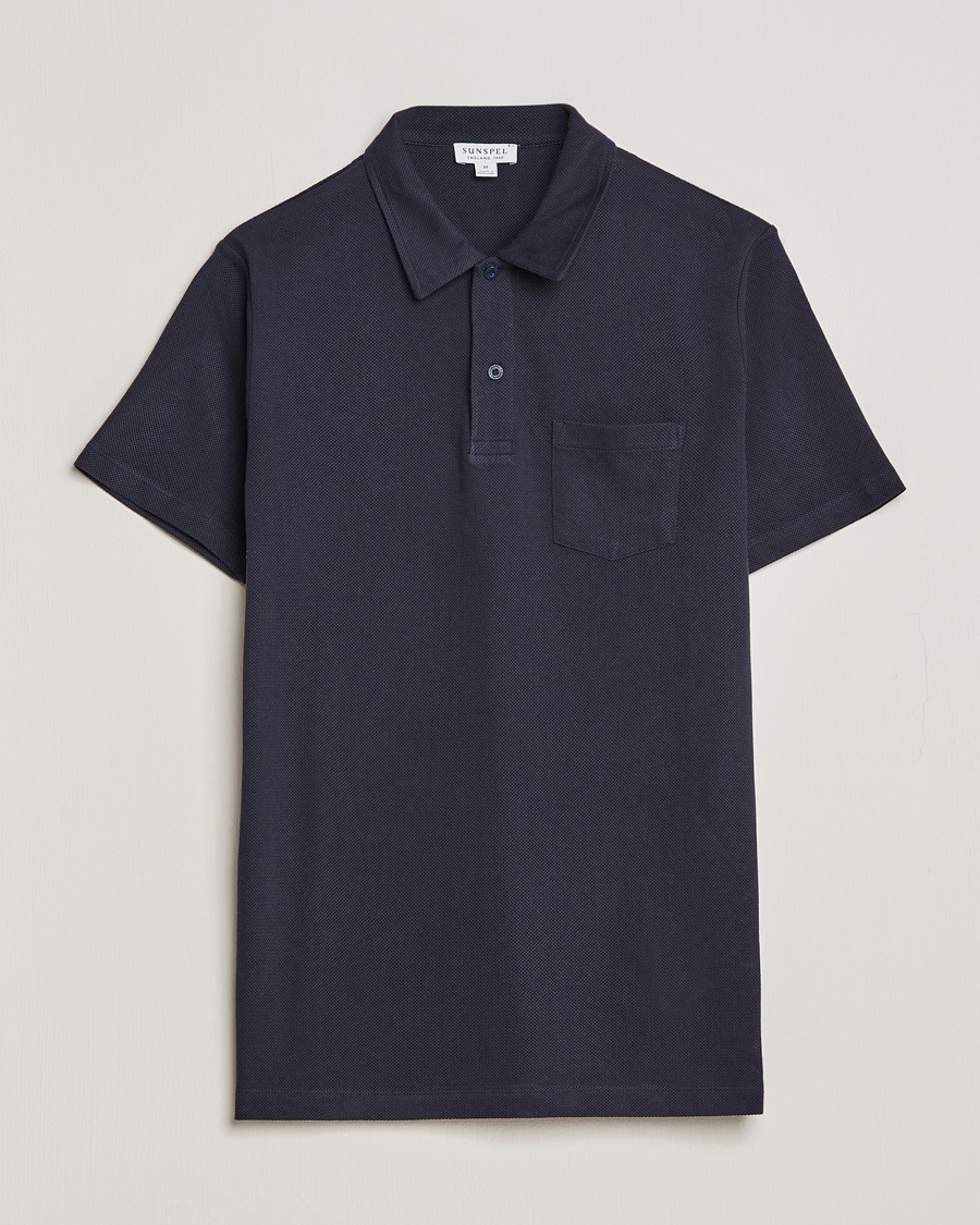 Sunspel Riviera Polo Shirt Navy – Blue