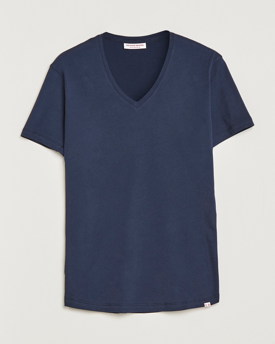 Orlebar Brown OB V-Neck Tee Navy – Blue