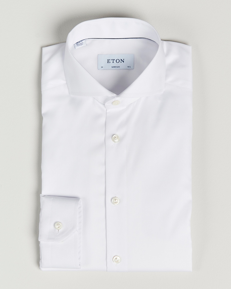 Men | Eton | Eton | Super Slim Fit Shirt Cutaway White
