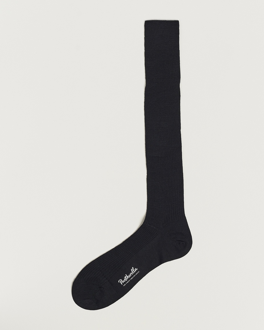 Pantherella Naish Long Merino/Nylon Sock Black – Black