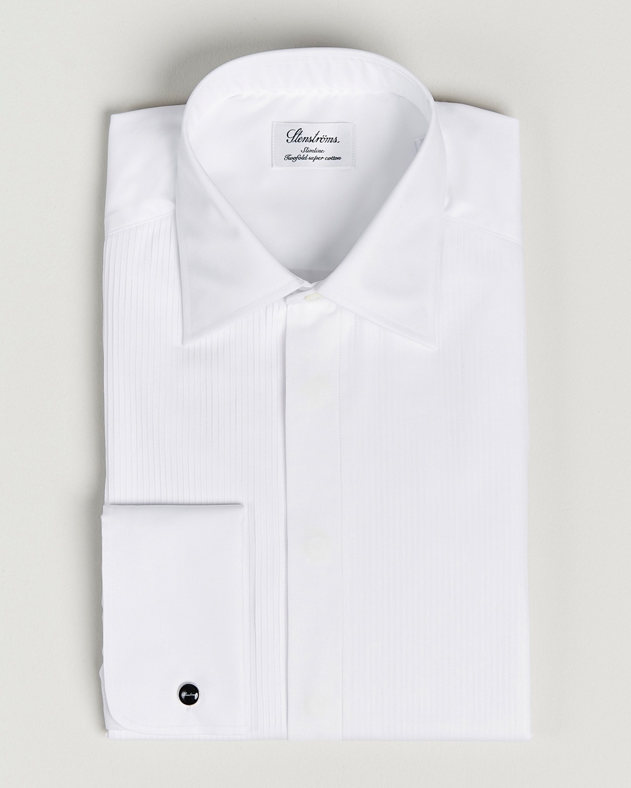 Men | Wedding Suit | Stenströms | Slimline Smoking Shirt White