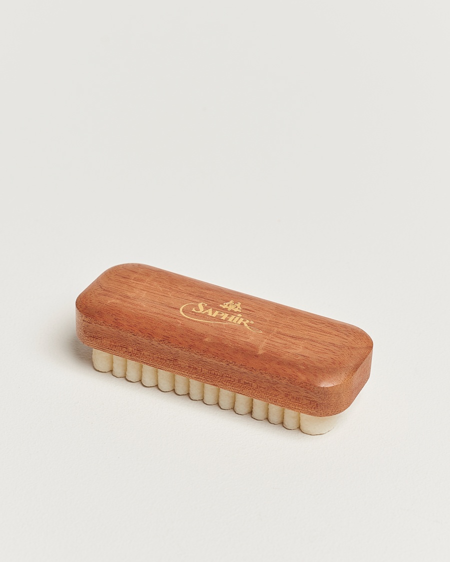 Saphir Medaille d'Or Crepe Suede Shoe Cleaning Brush Exotic Wood – Brown