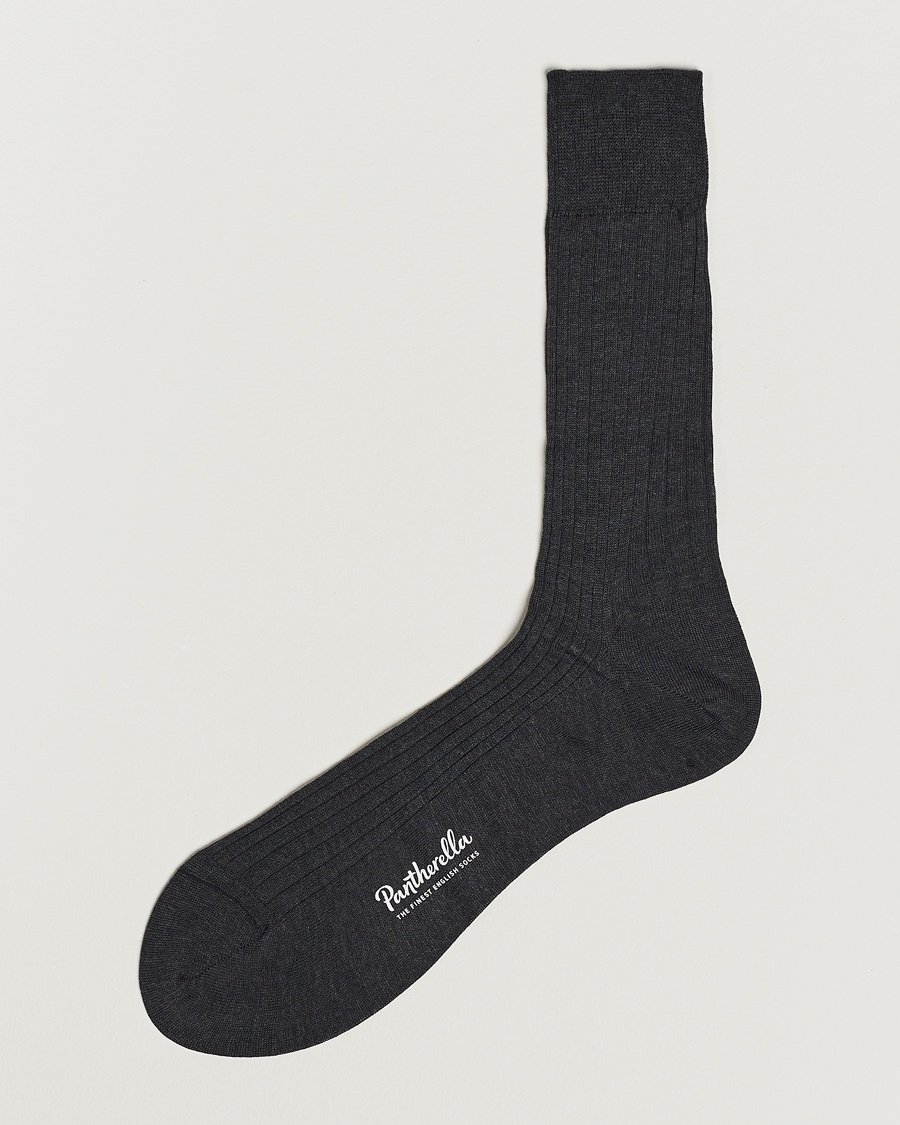 Pantherella Vale Cotton Socks Dark Grey – Grey