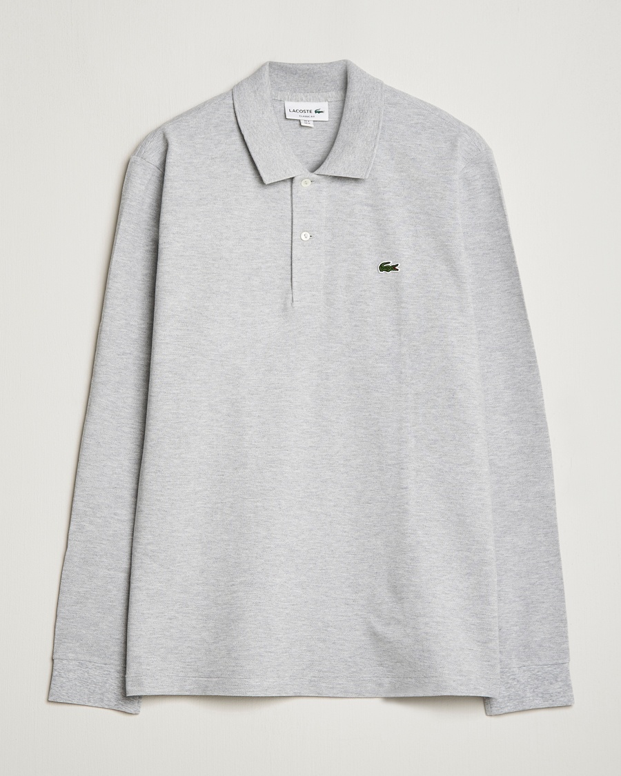 Lacoste Original Long Sleeve Polo Piké Silver Chine – Grey