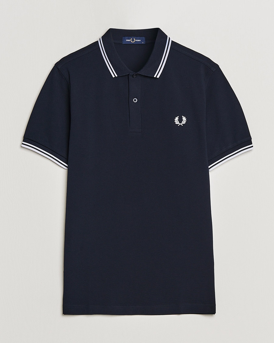 Fred Perry Twin Tipped Polo Shirt Navy/White – Blue