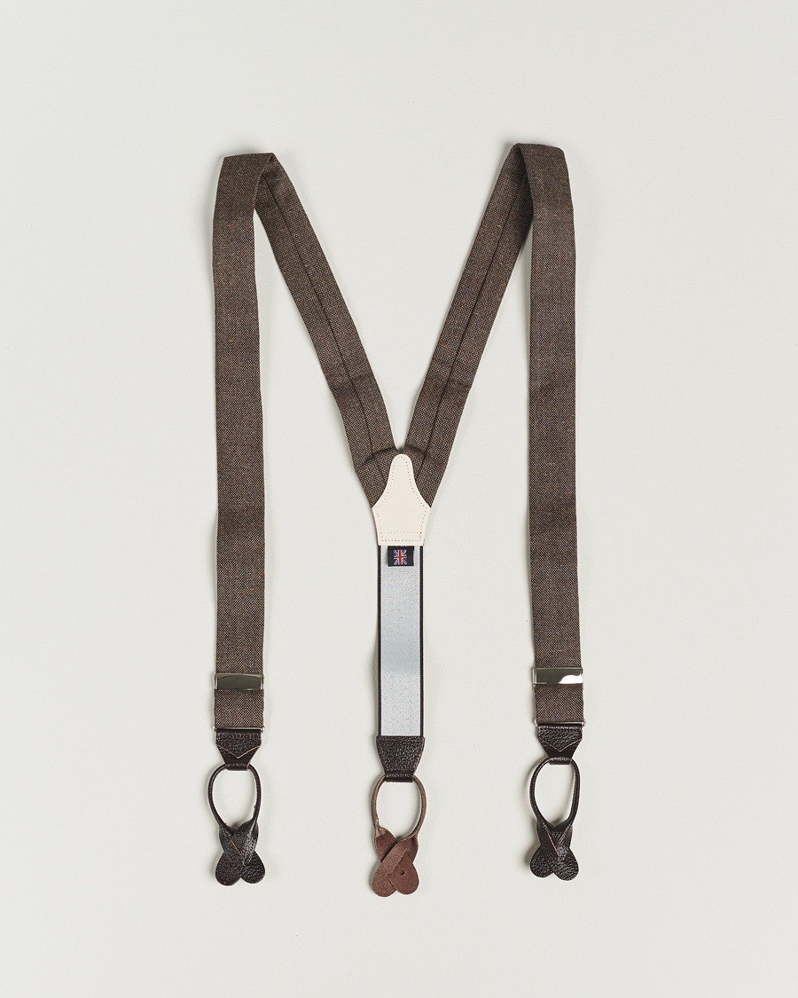 Albert Thurston Donegal Tweed Braces 40mm Dark Brown – Brown