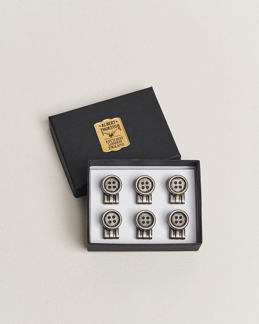 Albert Thurston Brace Buttons 6-pack – Grey