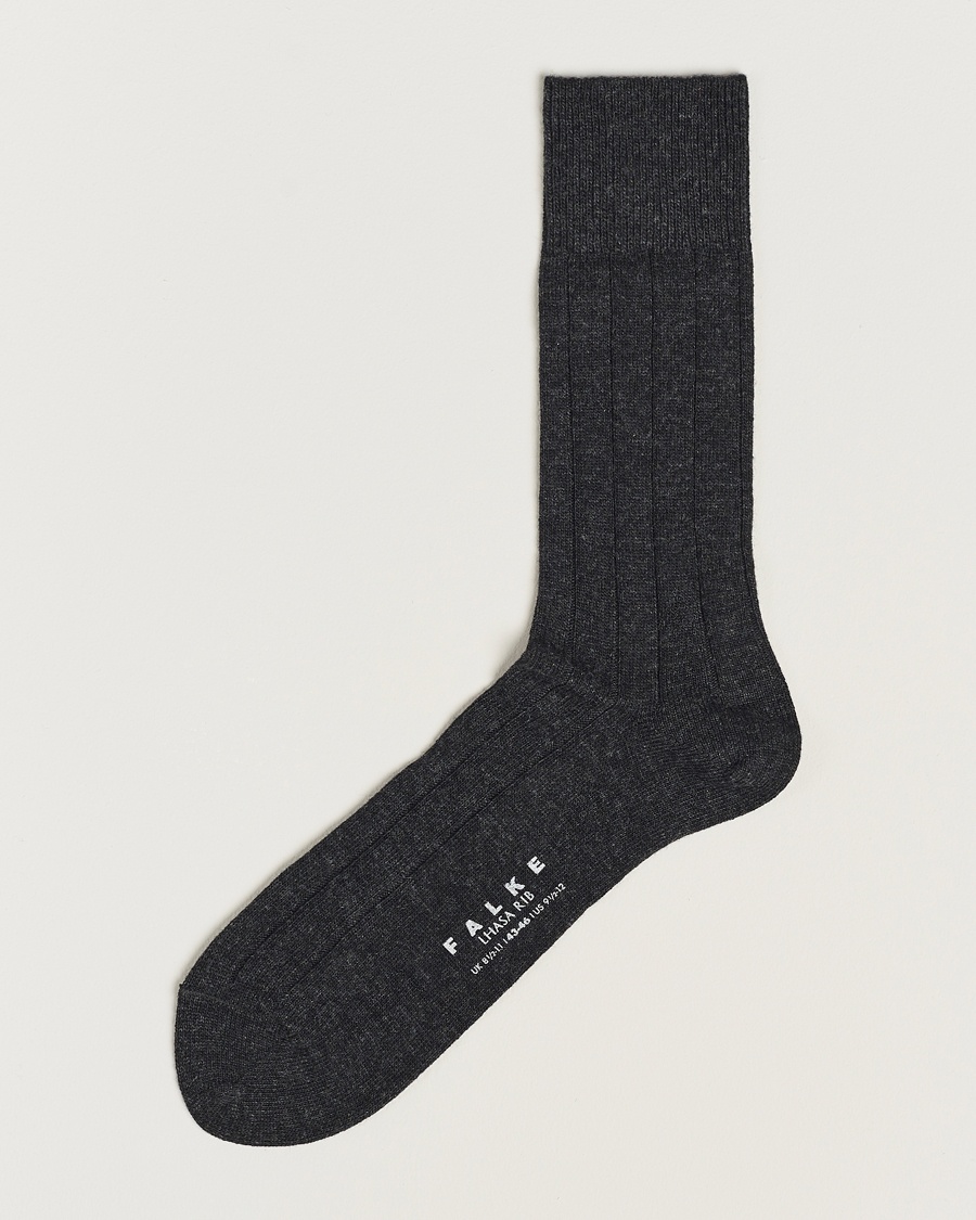 Men | Everyday Socks | Falke | Lhasa Cashmere Socks Antracite Grey