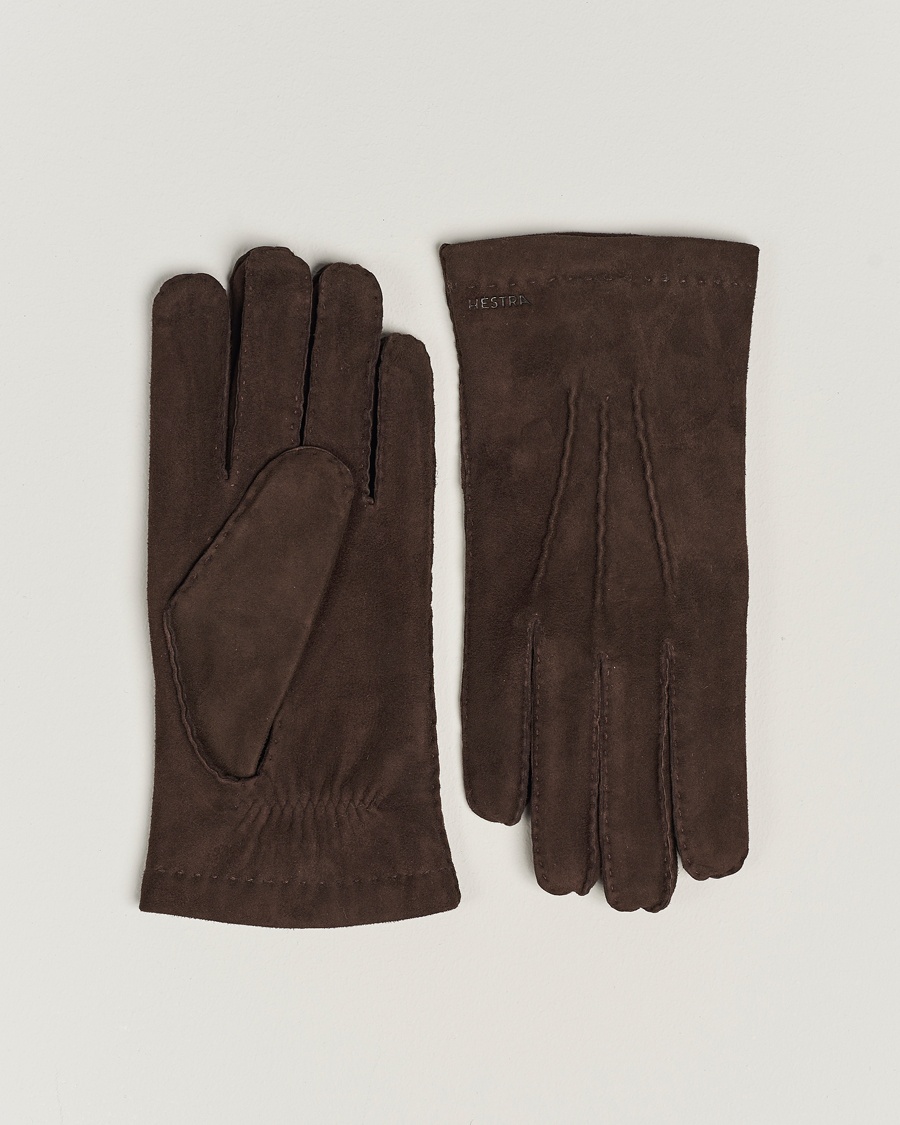 Hestra Arthur Wool Lined Suede Glove Espresso – Brown