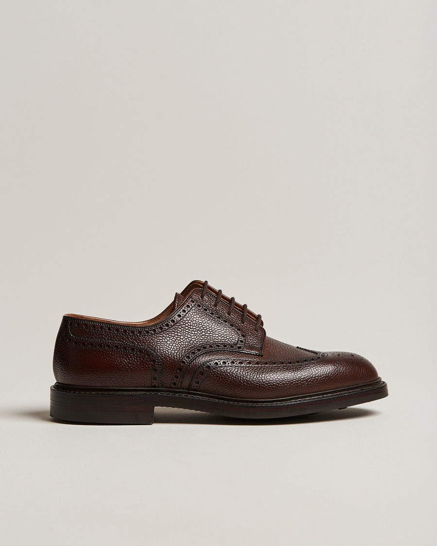 Crockett & Jones Pembroke Derbys Dark Brown Grained Calf – Brown