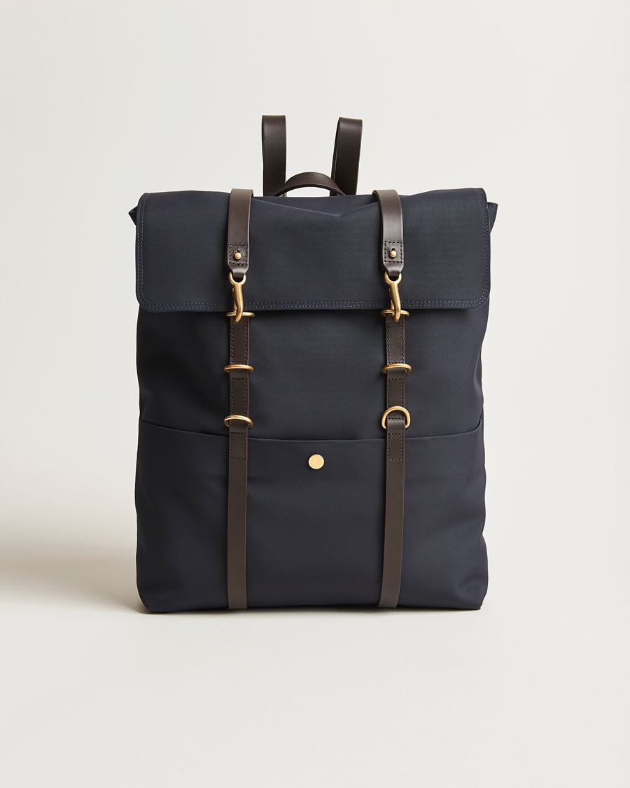 Men | Bags | Mismo | M/S Nylon Backpack Navy/Dark Brown