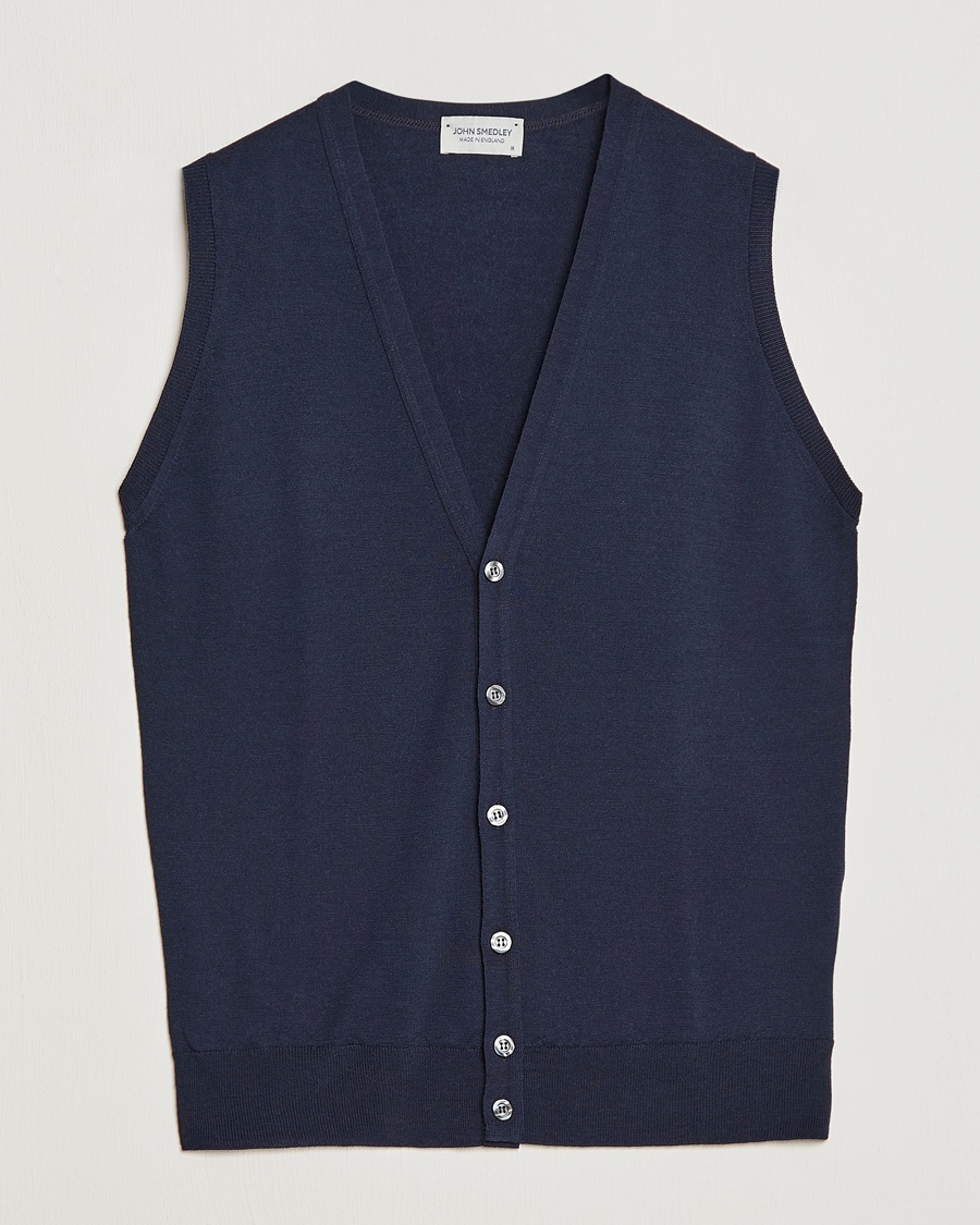 John Smedley Huntswood Slim Fit Waistcoat Midnight – Blue