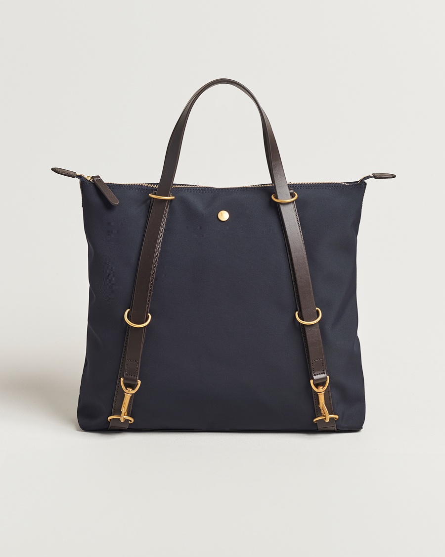 Men | Bags | Mismo | M/S Nylon Day Pack Navy/Dark Brown
