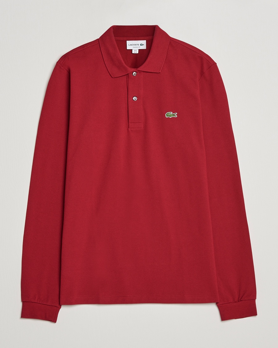 Lacoste Original Long Sleeve Polo Piké Bordeaux – Red