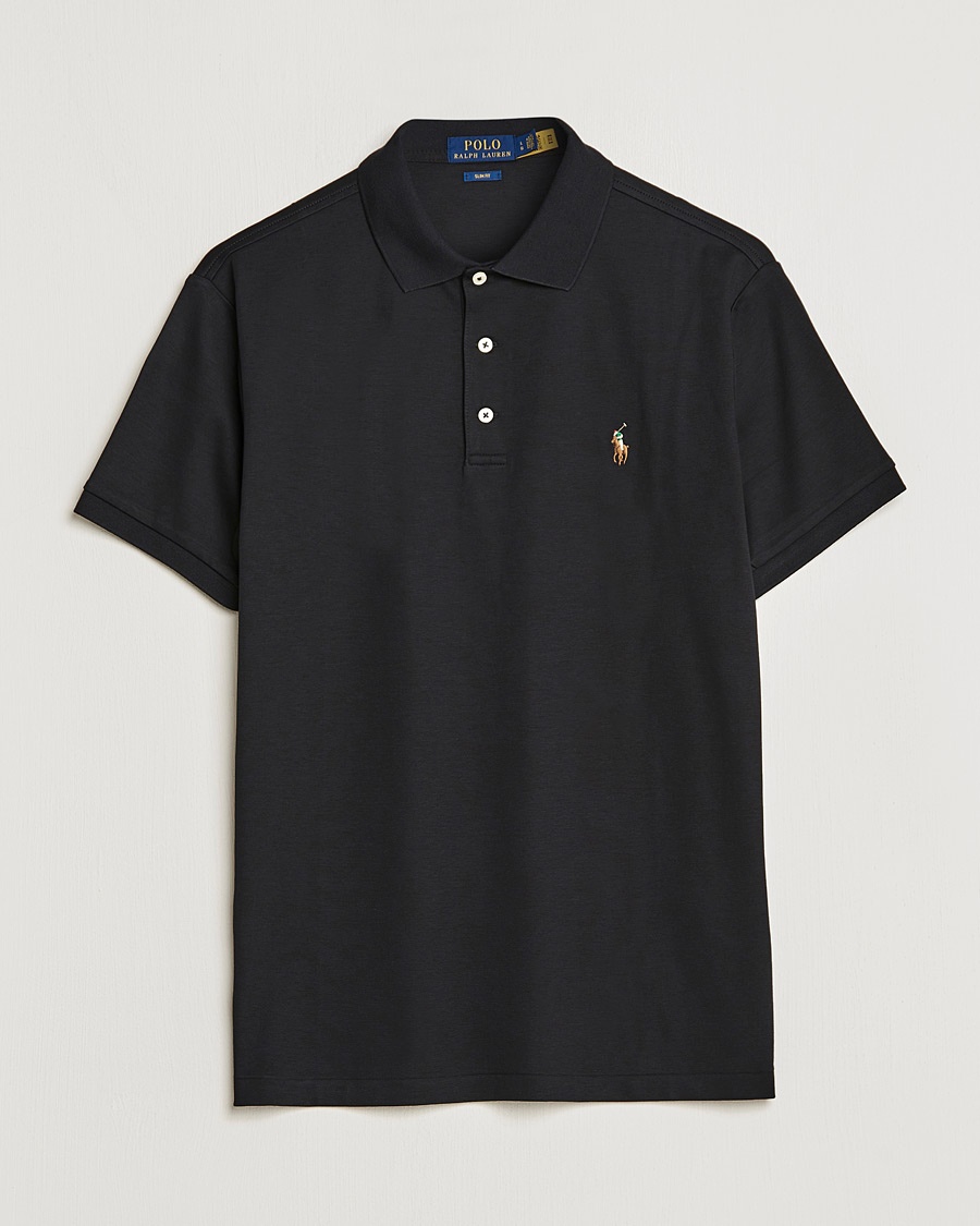 Polo Ralph Lauren Slim Fit Pima Cotton Polo Polo Black – Black