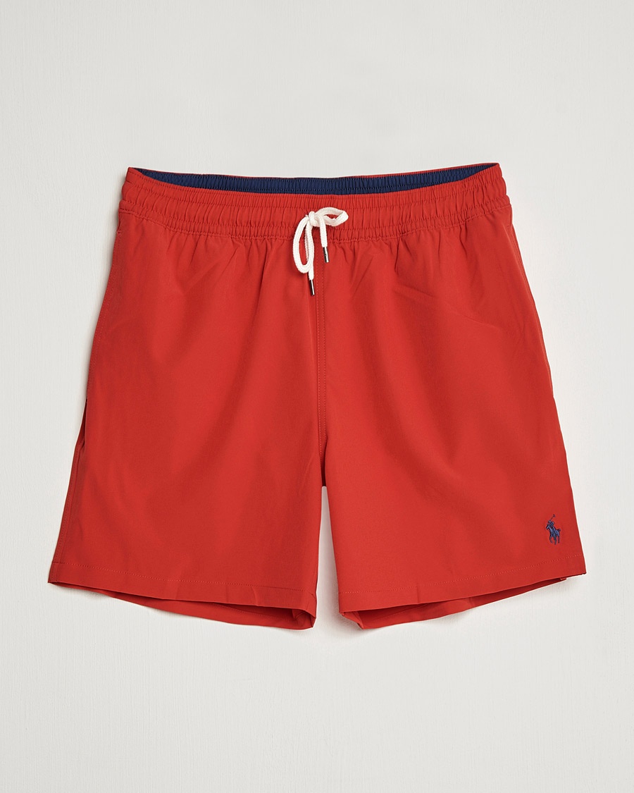 Polo Ralph Lauren Traveler Boxer Swim Shorts RL Red – Red