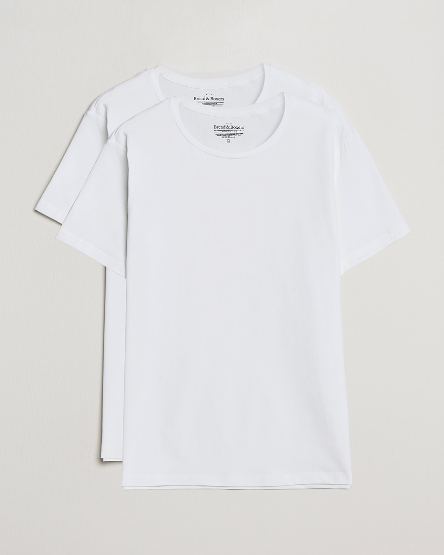 Bread & Boxers 2-Pack Crew Neck Tee White – White