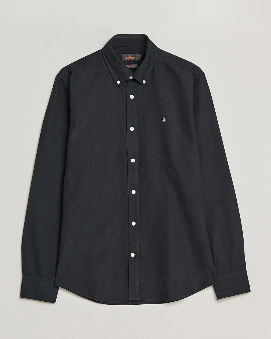Morris Douglas Oxford Shirt Black – Black