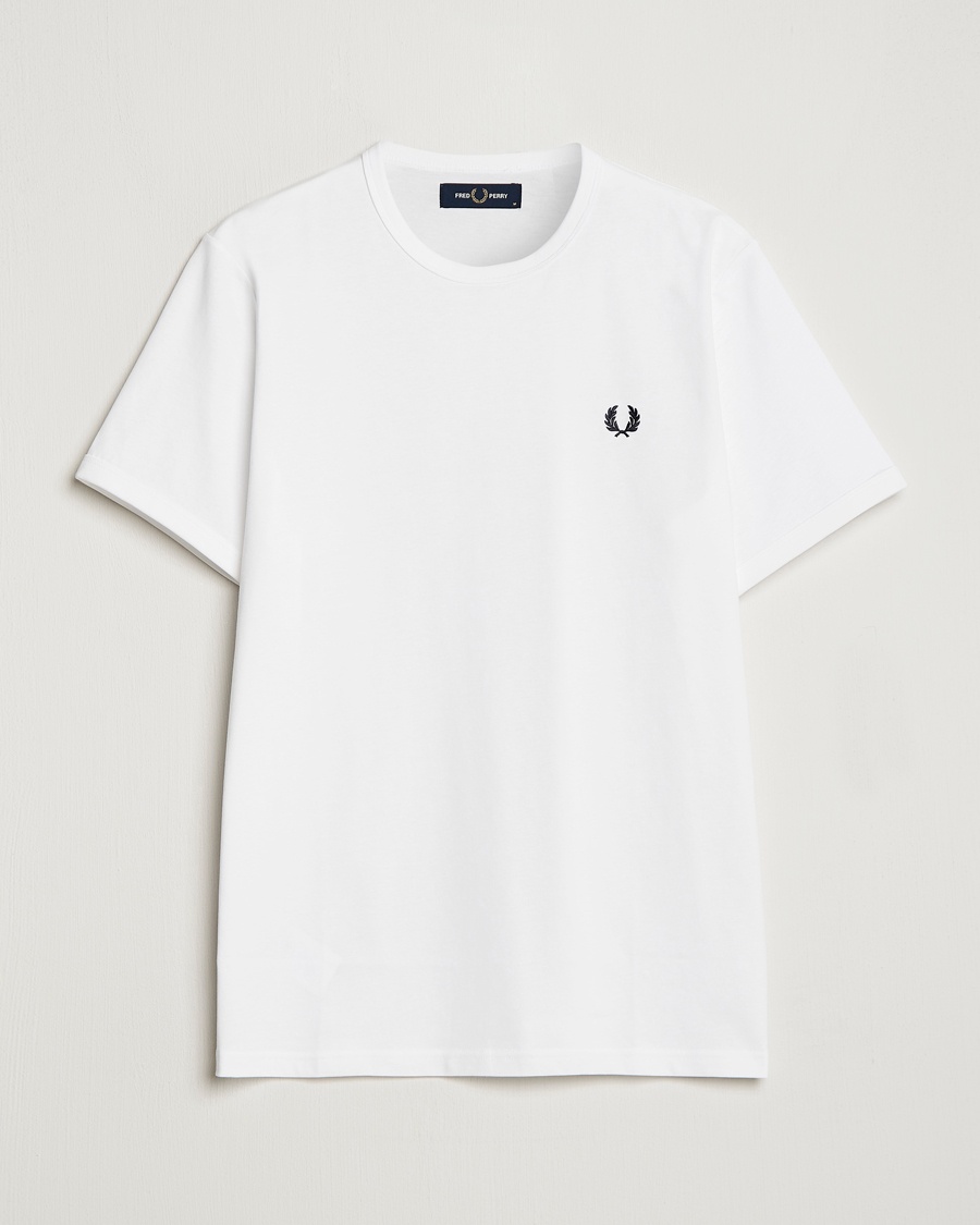Fred Perry Ringer Crew Neck Tee White – White