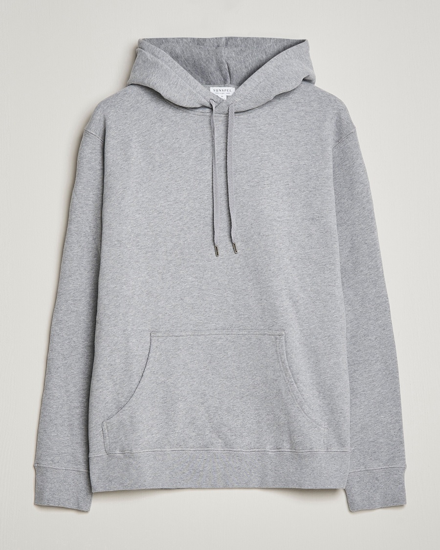 Men | For the Nature Lover | Sunspel | Loopback Hoodie Grey Melange