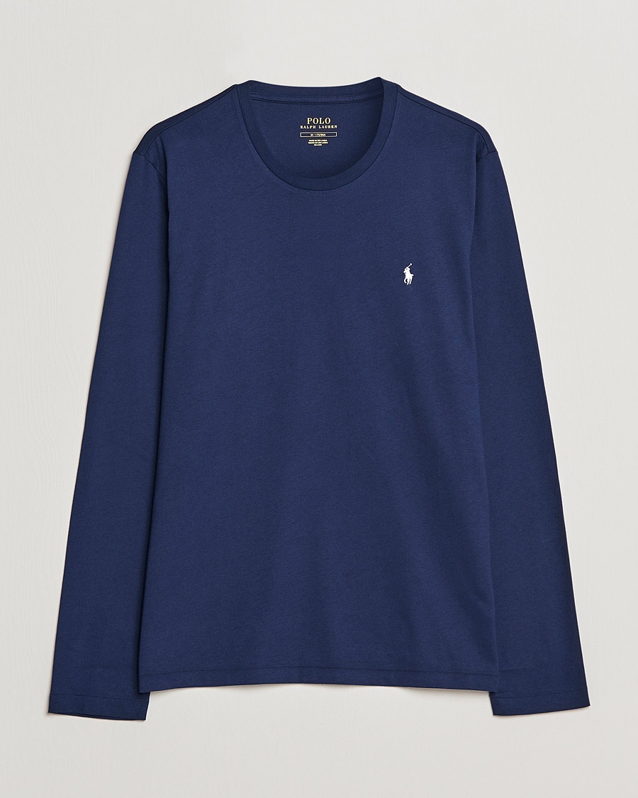 Polo Ralph Lauren Liquid Cotton Long Sleeve Crew Neck T-Shirt Cruise Navy – Blue
