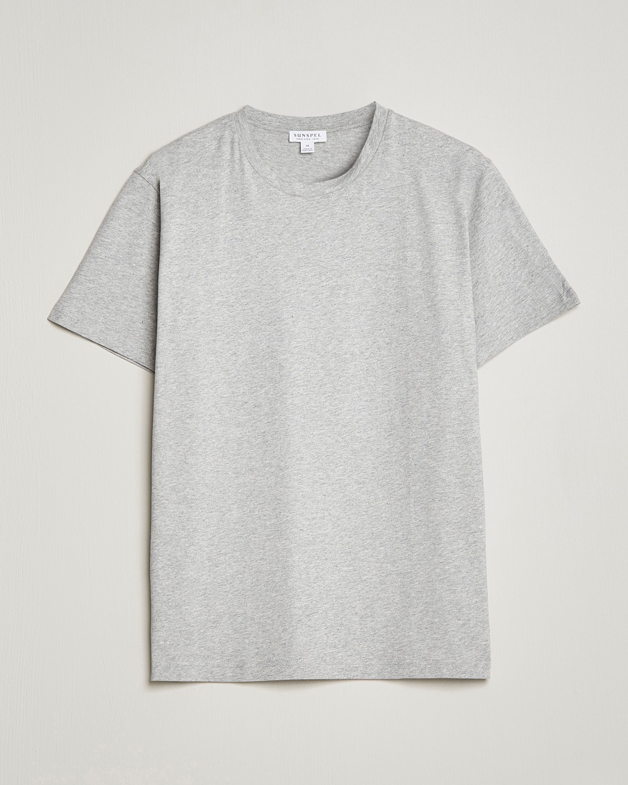 Sunspel Riviera Midweight T-Shirt Grey Melange – Grey
