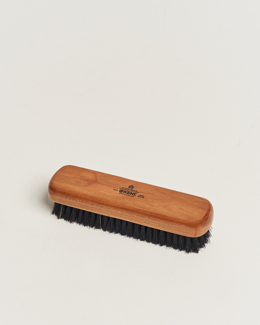 Kent Brushes Small Cherry Wood Travel Clothing Brush – Black