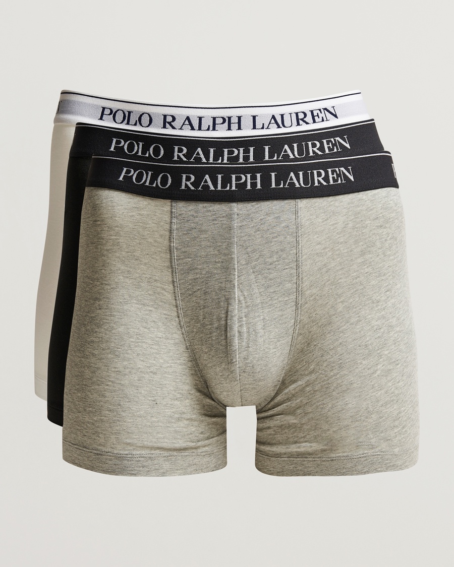 Polo Ralph Lauren 3-Pack Stretch Boxer Brief White/Black/Grey – Black