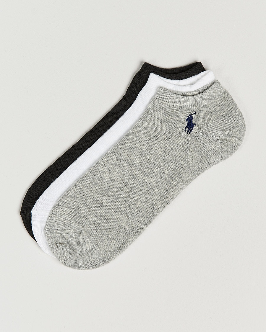 Polo Ralph Lauren 3-Pack Ghost Sock Black/White/Grey – Black