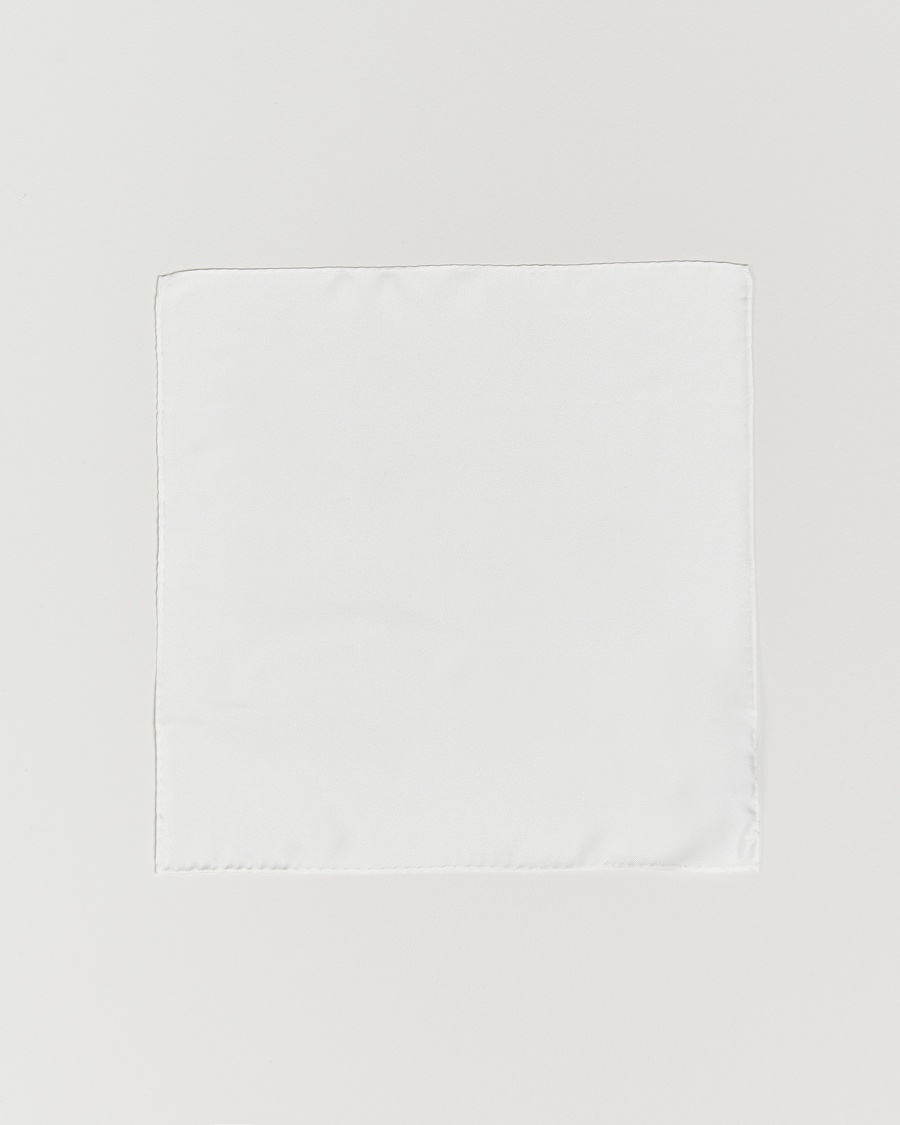Men | Business & Beyond | Amanda Christensen | Handkercheif Silk White