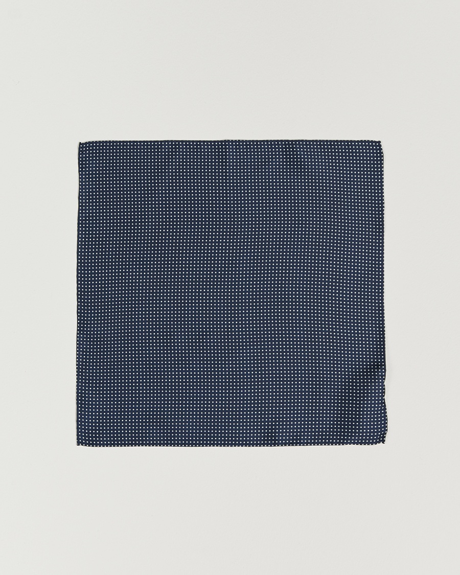 Men | Accessories | Amanda Christensen | Handkerchief Dot Silk Navy