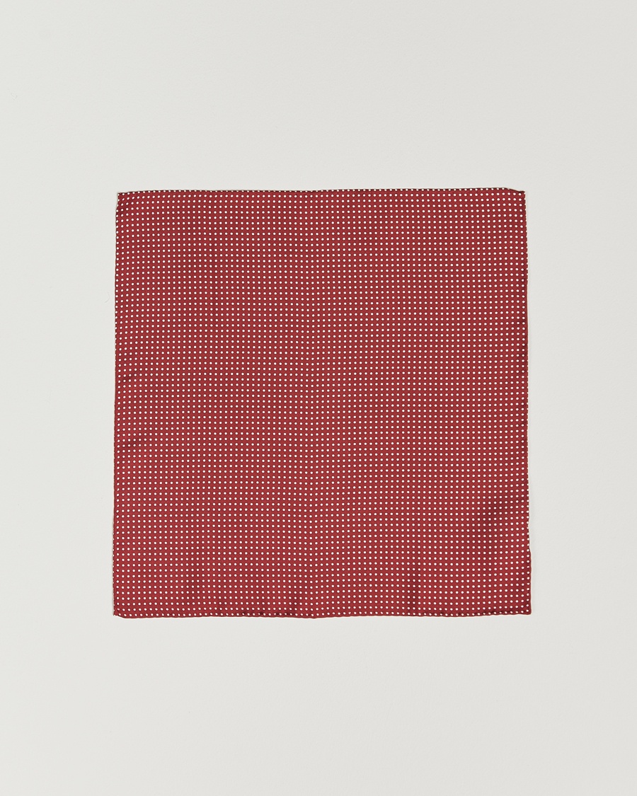 Amanda Christensen Handkerchief Dot Silk Wine Red – Red