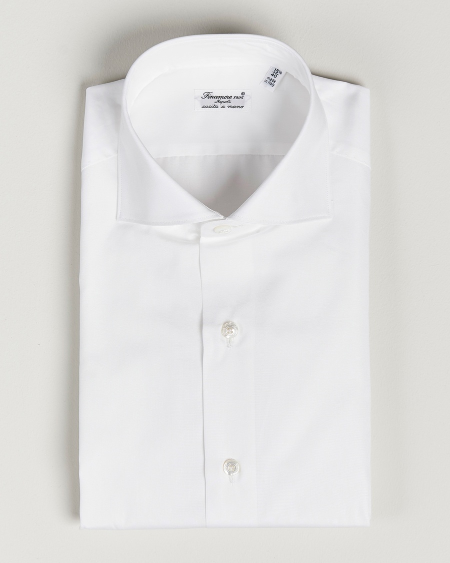 Finamore Napoli Milano Slim Fit Classic Shirt White – White